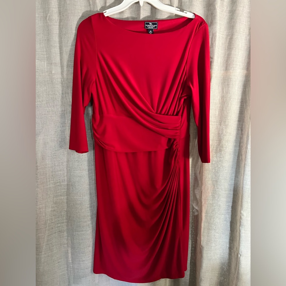 Red knee length Dress